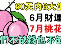 60天內六大生肖：6月財運好，7月桃花好