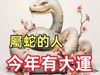 屬蛇人：屬蛇的今年有大運