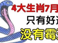 7月份只有好運，沒有霉運的四大生肖