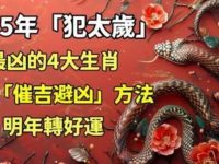 注意 ! 10月開始到2025年「犯太歲」最凶的4大生肖！