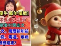 屬兔牛羊猴恭喜你要走大運了！過年霉運通通送走！