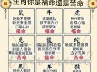 屬相看人越看越準！十二生肖你是福命還是苦命！99%的人都說準！