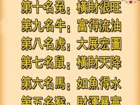 2025年生肖排名！