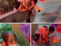 深夜背孩子！年輕媽媽「為還外債」抹淚賣氣球，過路男子「全買下 」，她卻反問1句話