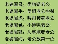 十二生肖對老公最好的老婆，99%的人都說準