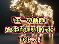 「五一勞動節」會中威力彩！生肖財運排行榜TOP6，第一名發大財！