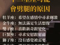 十二星座不是不愛你!是會劈腿的原因! 十二星座不是不愛你!是會劈腿的原因!