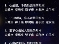 十二星座狠人排行榜，哪個星座最狠？