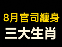 8月官司纏身三大生肖