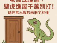 老農民提醒：壁虎進屋千萬別打！聽完老人說的2個字秒懂！