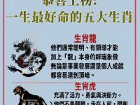 一生最好命的五大生肖 一生最好命的五大生肖