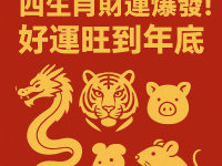 四生肖財運爆發！好運旺到年底！