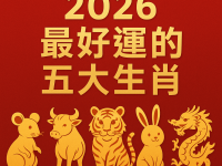 2026 最好運的五大生肖