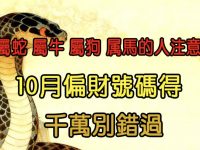 屬蛇、屬牛、屬狗、屬馬注意!十月底偏財旺到爆,財氣大翻身! 屬蛇、屬牛、屬狗、屬馬注意!十月底偏財旺到爆,財氣大翻身!