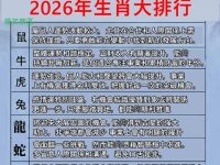十二生肖2026年運氣如何