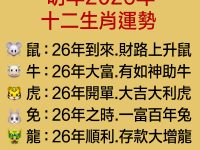 明年2026年，十二生肖的運勢，超準！