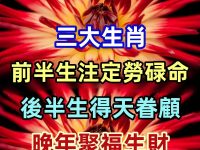 前半生註定勞碌命，後半生富貴安康、準備享福的三大生肖！