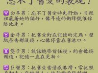 12星座男忘不了舊愛的表現! 12星座男忘不了舊愛的表現!