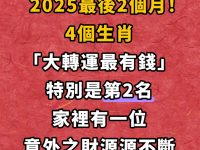 2025最後2個月!4大生肖必翻身! 2025最後2個月!4大生肖必翻身!