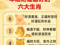年底財運最好的六大生肖! 年底財運最好的六大生肖!