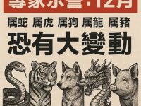 專家示警:12月「屬蛇 屬虎 屬狗 屬龍 屬豬」恐有大事! 專家示警:12月「屬蛇 屬虎 屬狗 屬龍 屬豬」恐有大事!