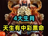 4大生肖天生有中彩票命! 4大生肖天生有中彩票命!