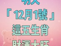 「 明天 12月1號 」 這五生肖 財運大旺 「 明天 12月1號 」 這五生肖 財運大旺