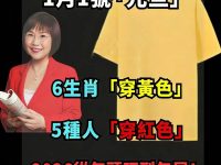 1月1號「元旦」6個生肖「穿黃色」5種人「穿紅色」2026從年頭旺到年尾! 1月1號「元旦」6個生肖「穿黃色」5種人「穿紅色」2026從年頭旺到年尾!