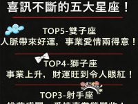 從年初開始到年底，喜訊不斷的五大星座！