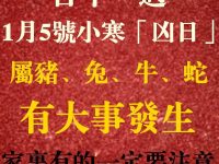 1月5號小寒「兇日」生肖豬、兔、牛、蛇有大事發生! 1月5號小寒「兇日」生肖豬、兔、牛、蛇有大事發生!