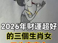 2026年財運超好的三個生肖女,天生富貴命! 2026年財運超好的三個生肖女,天生富貴命!