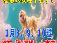 屬猴人要睡不著了！8、9、10號，將有大事突襲，再不知道就來不及了！