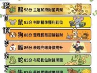 2026年財運大爆發12生肖排行榜