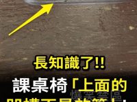 長知識了!! 課桌椅「上面的凹槽不是放筆」！而是....