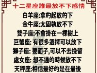 十二星座誰最放不下感情